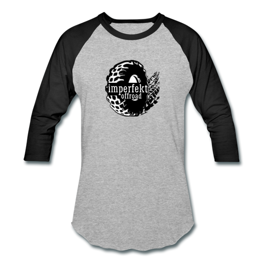 imperfekt offroad baseball t-shirt - heather gray/black