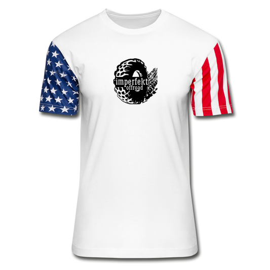 imperfekt offroad stars and stripes t-shirt - white