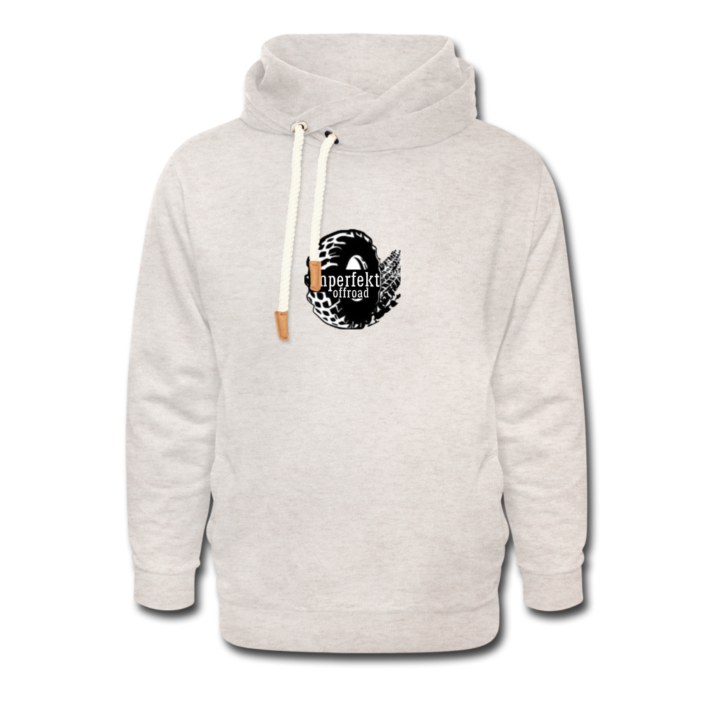 imperfekt offroad shawl collar hoodie - heather oatmeal