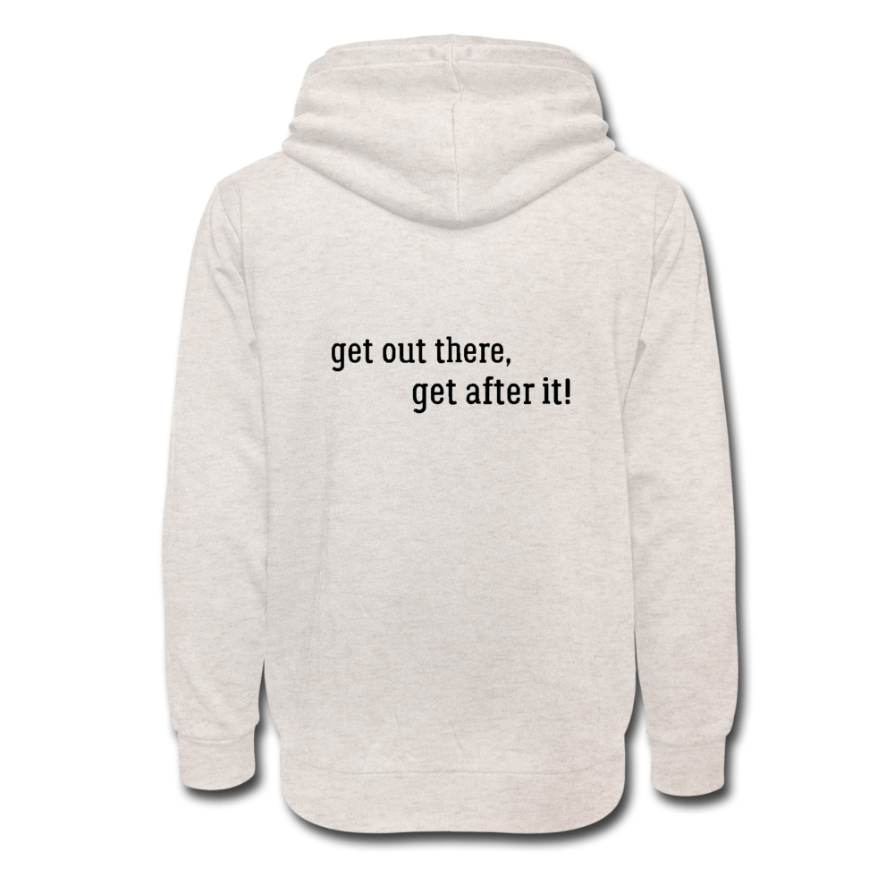 imperfekt offroad shawl collar hoodie - heather oatmeal