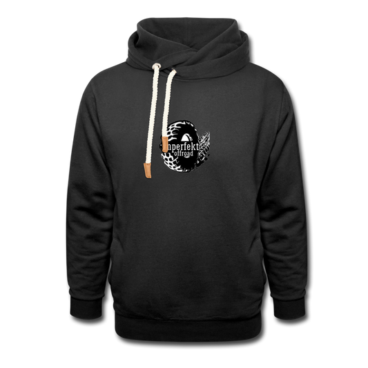imperfekt offroad shawl collar hoodie - black