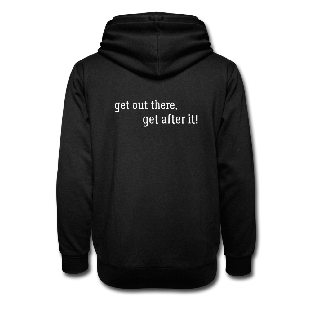 imperfekt offroad shawl collar hoodie - black