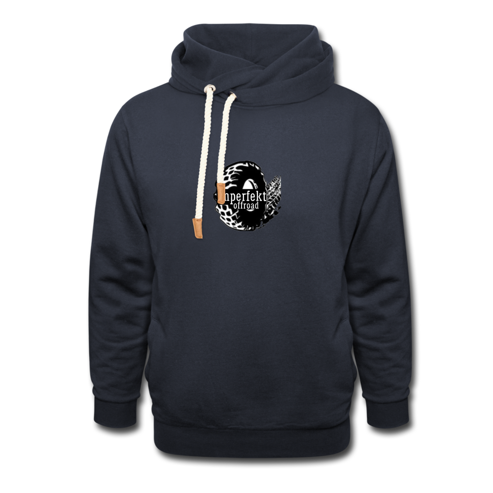 imperfekt offroad shawl collar hoodie - navy