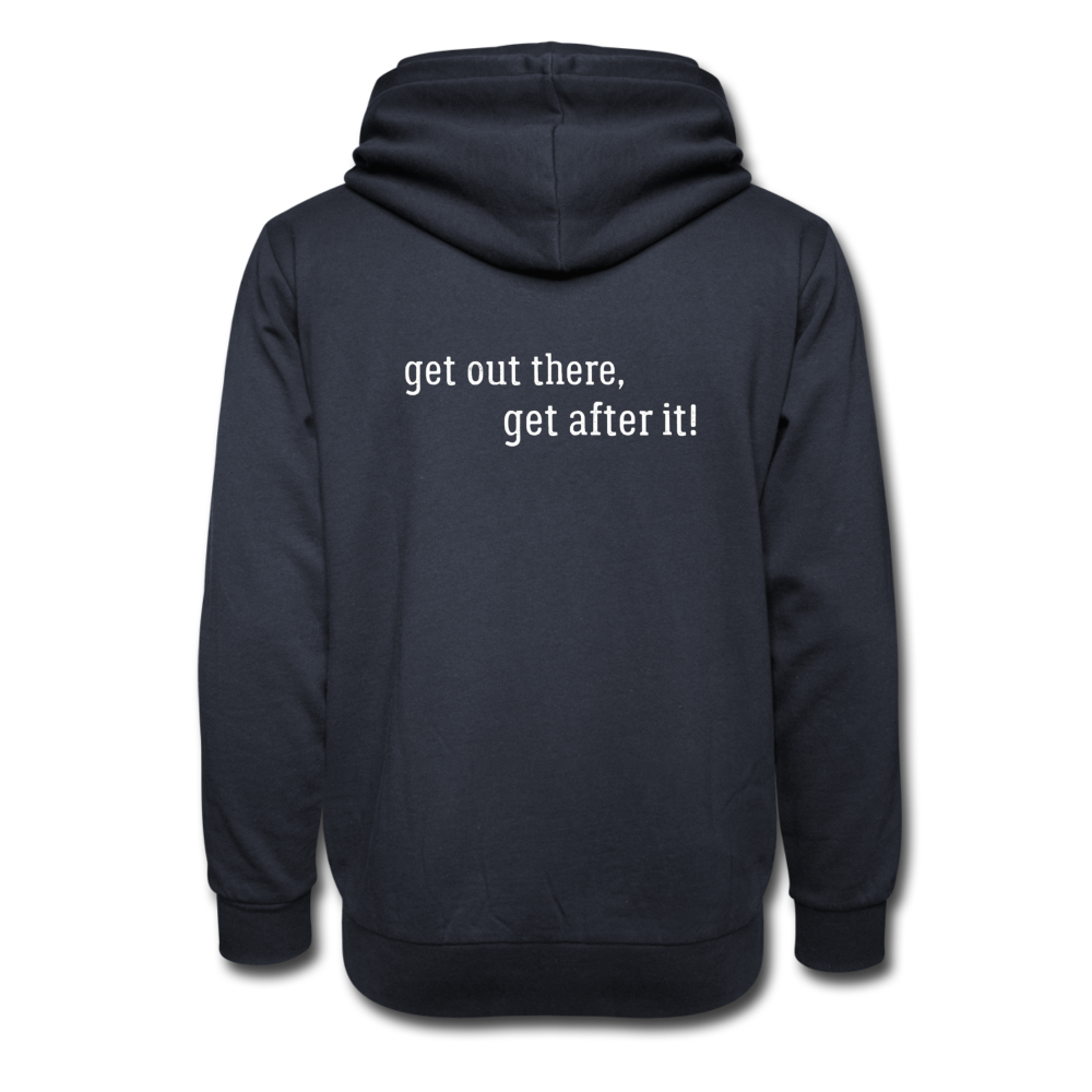 imperfekt offroad shawl collar hoodie - navy