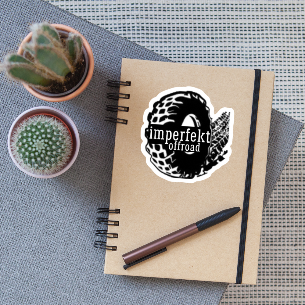 imperfekt offroad sticker - white matte