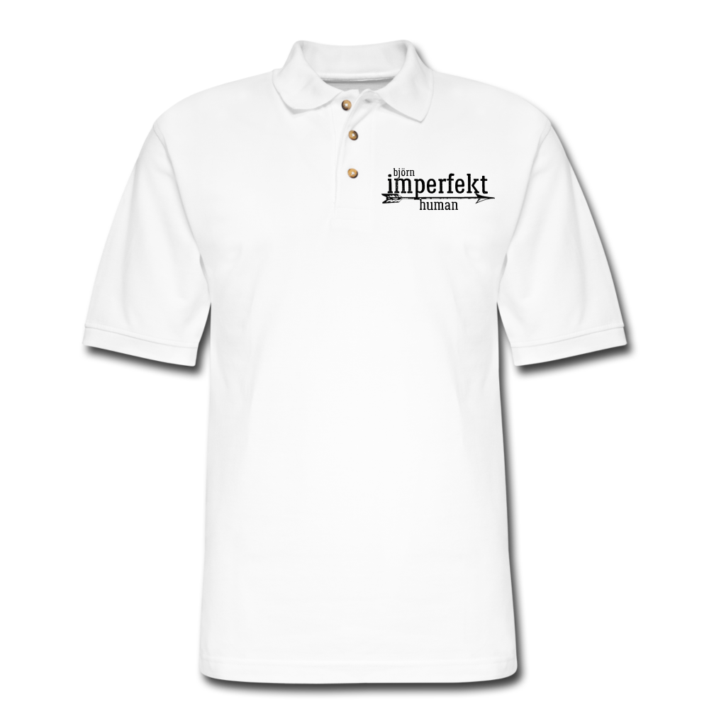 björn imperfekt human men's pique polo shirt - white