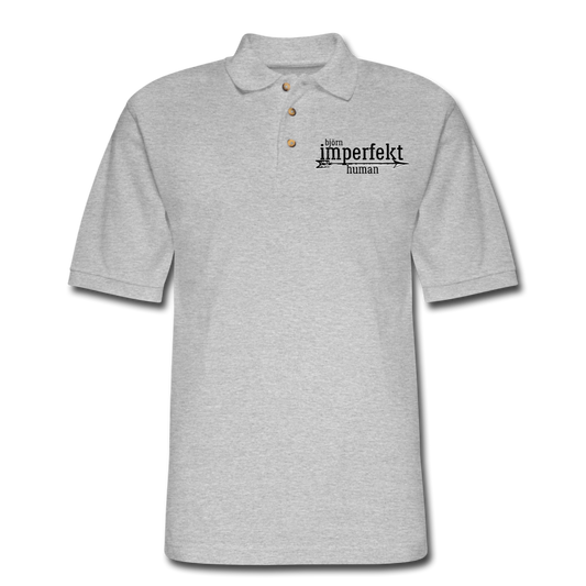 björn imperfekt human men's pique polo shirt - heather gray