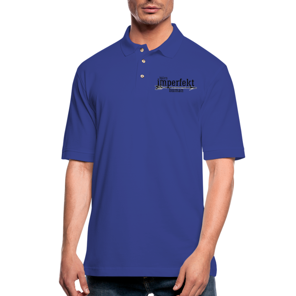 björn imperfekt human men's pique polo shirt - royal blue