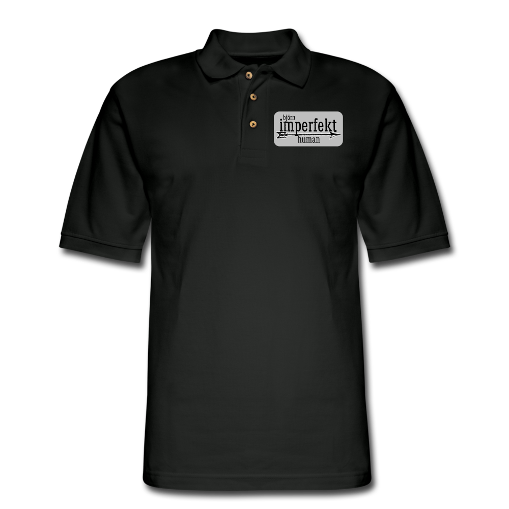 björn imperfekt human men's pique polo shirt - black