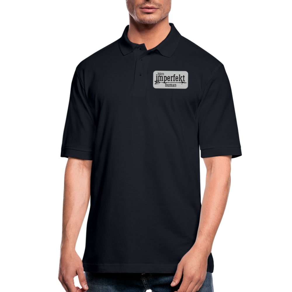 björn imperfekt human men's pique polo shirt - midnight navy