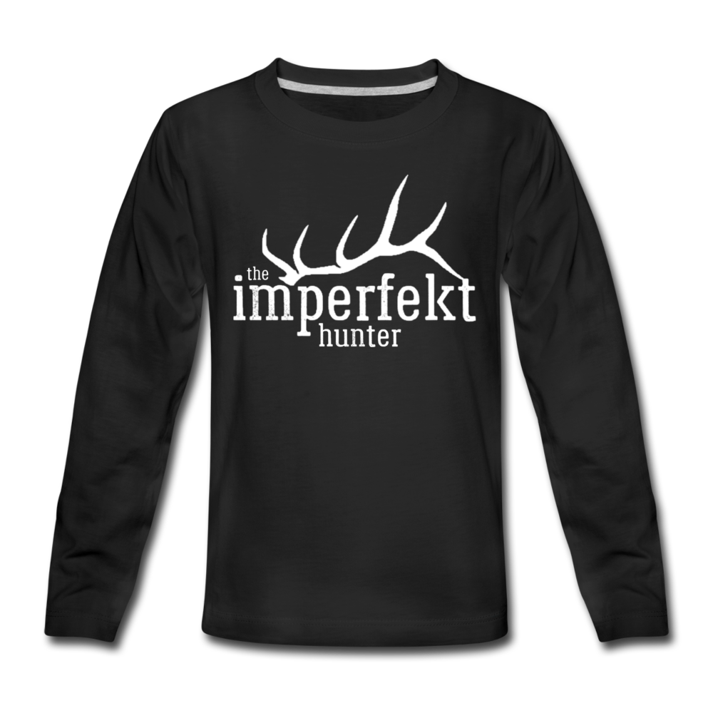 the imperfekt hunter kids' premium long sleeve t-shirt - black
