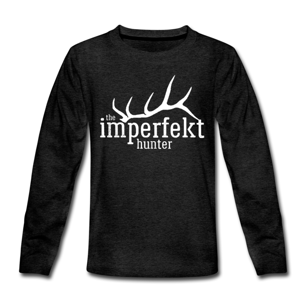 the imperfekt hunter kids' premium long sleeve t-shirt - charcoal grey