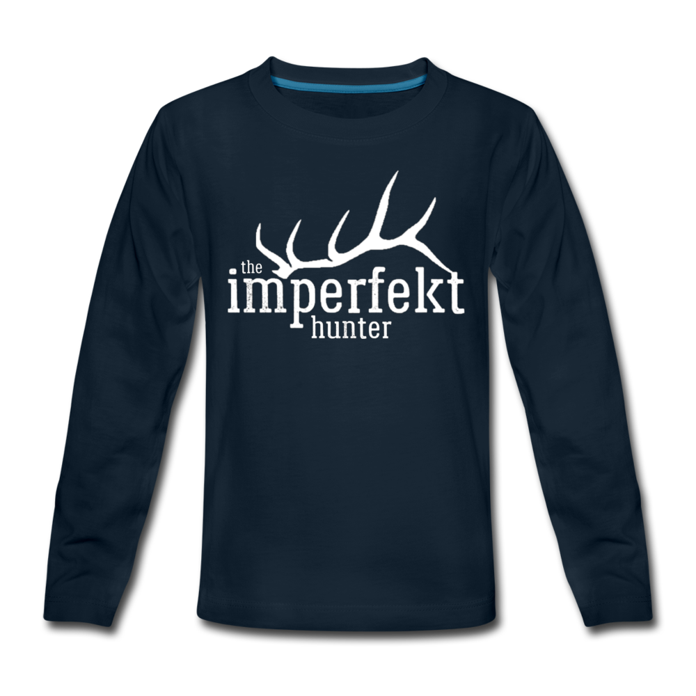 the imperfekt hunter kids' premium long sleeve t-shirt - deep navy