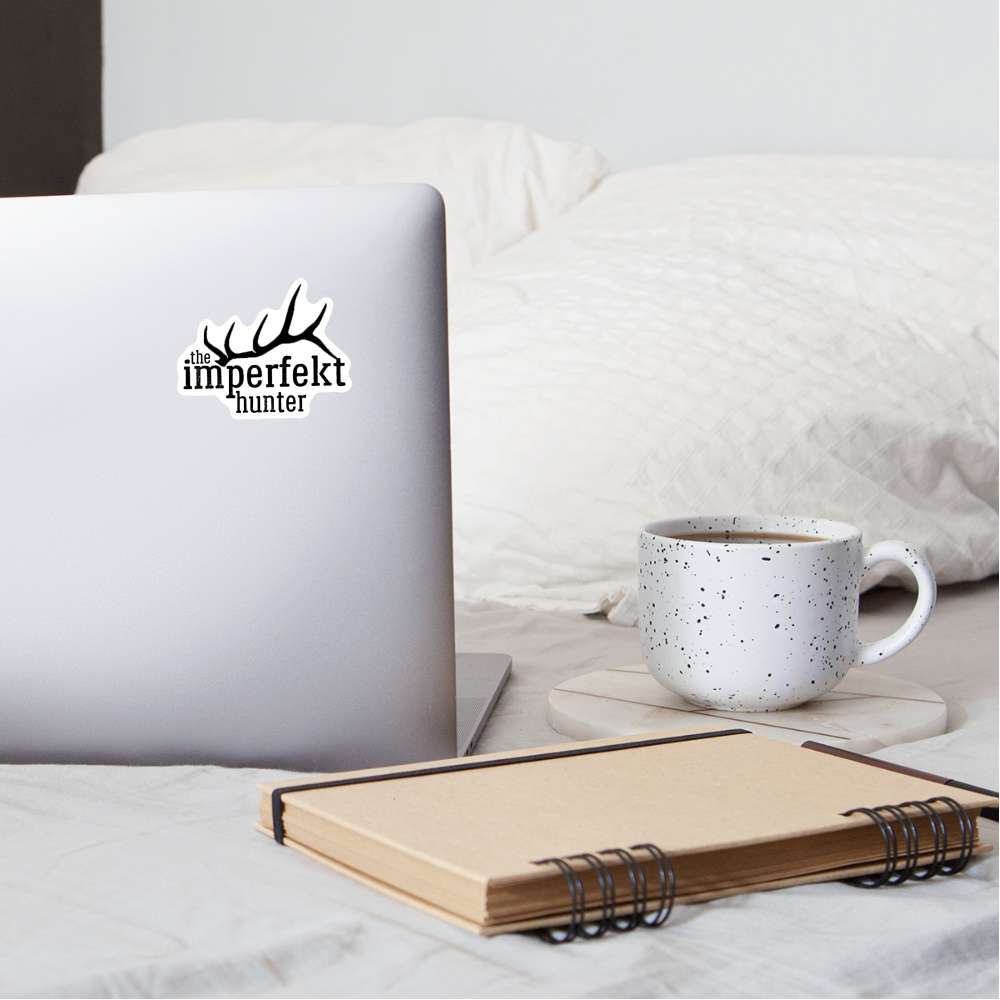 the imperfekt hunter sticker - white matte