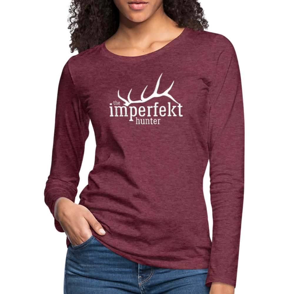 the imperfekt hunter women's premium long sleeve t-shirt - heather burgundy