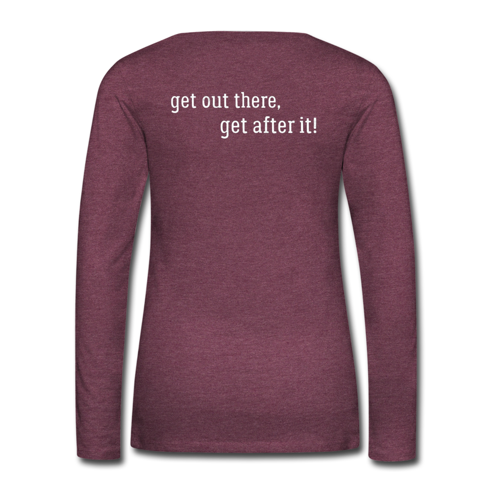 the imperfekt hunter women's premium long sleeve t-shirt - heather burgundy