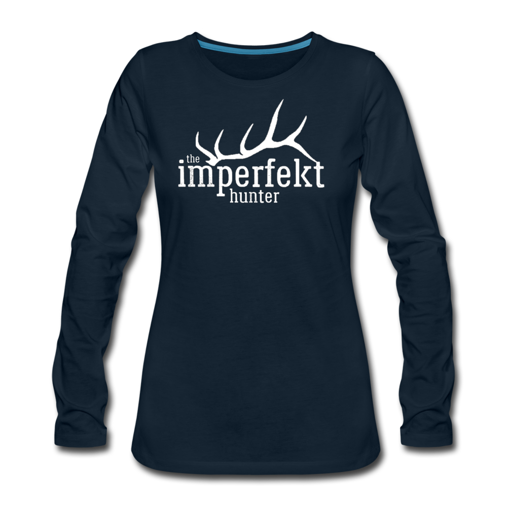 the imperfekt hunter women's premium long sleeve t-shirt - deep navy