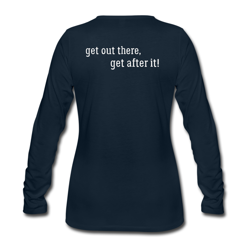 the imperfekt hunter women's premium long sleeve t-shirt - deep navy