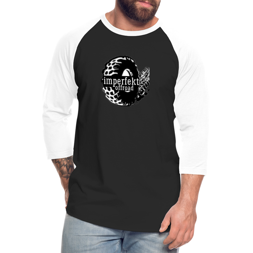 imperfekt offroad baseball t-shirt - black/white