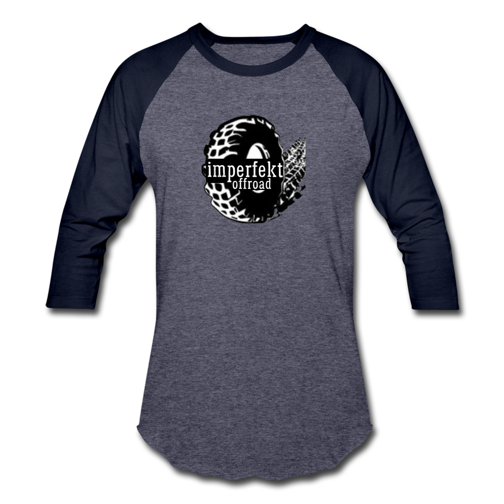 imperfekt offroad baseball t-shirt - heather blue/navy