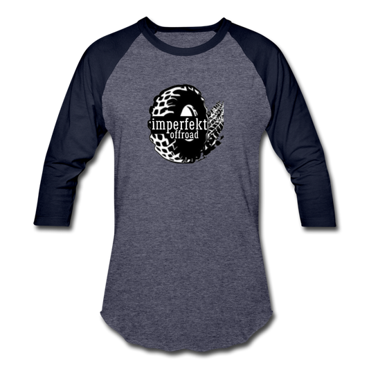 imperfekt offroad baseball t-shirt - heather blue/navy