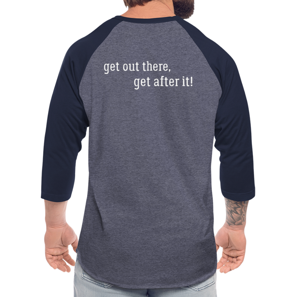 imperfekt offroad baseball t-shirt - heather blue/navy