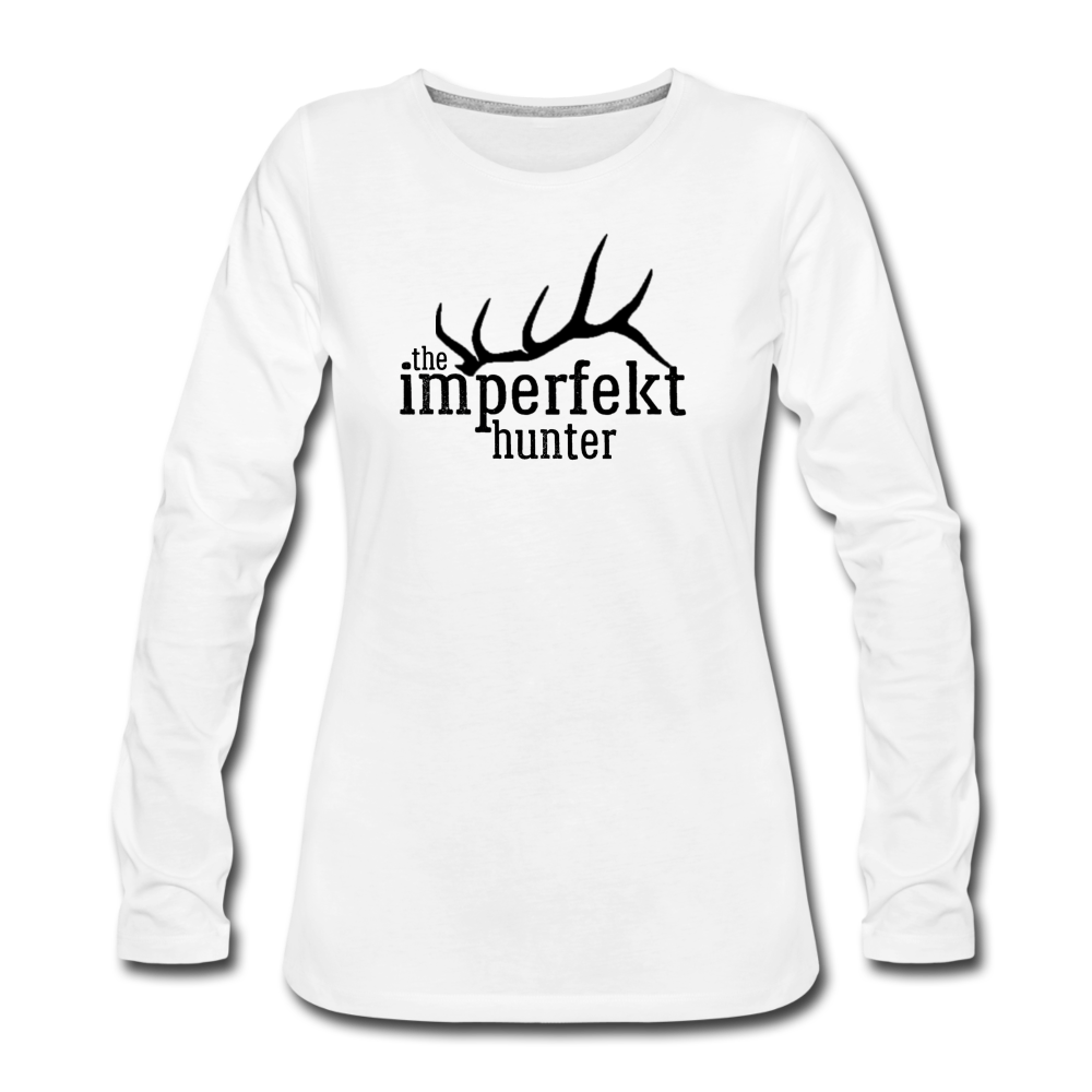 the imperfekt hunter women's premium long sleeve t-shirt - white