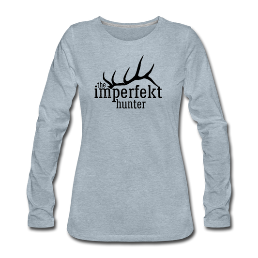 the imperfekt hunter women's premium long sleeve t-shirt - heather ice blue