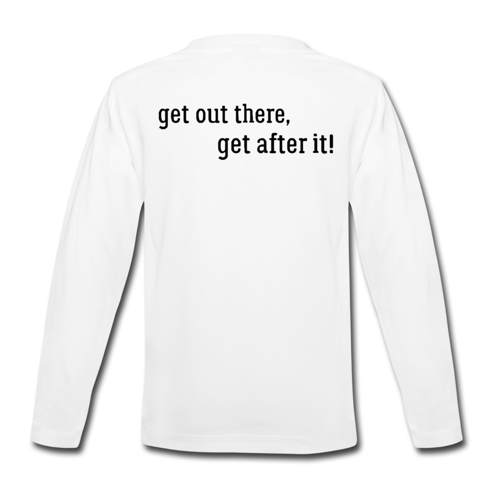 the imperfekt hunter kids' premium long sleeve t-shirt - white