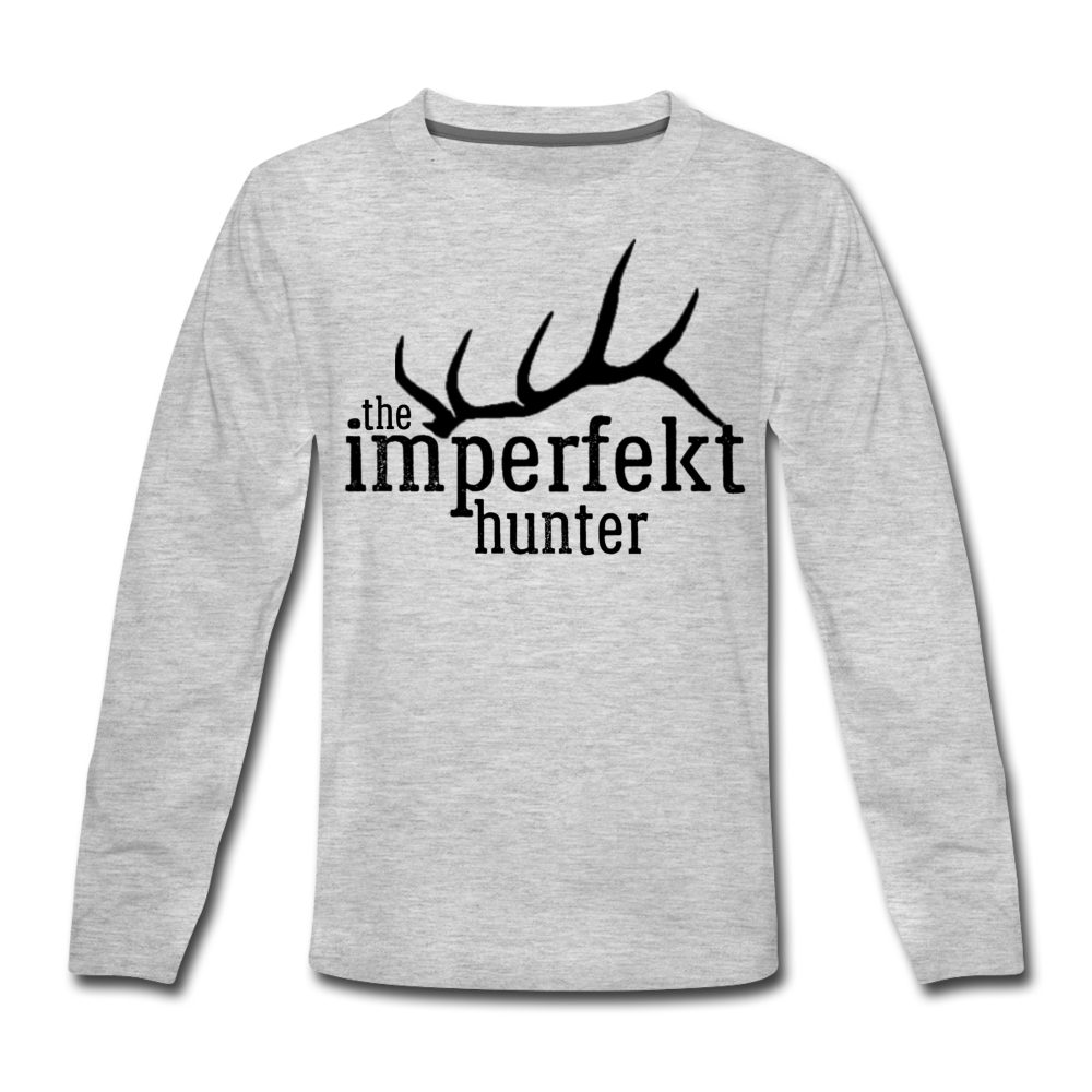 the imperfekt hunter kids' premium long sleeve t-shirt - heather gray
