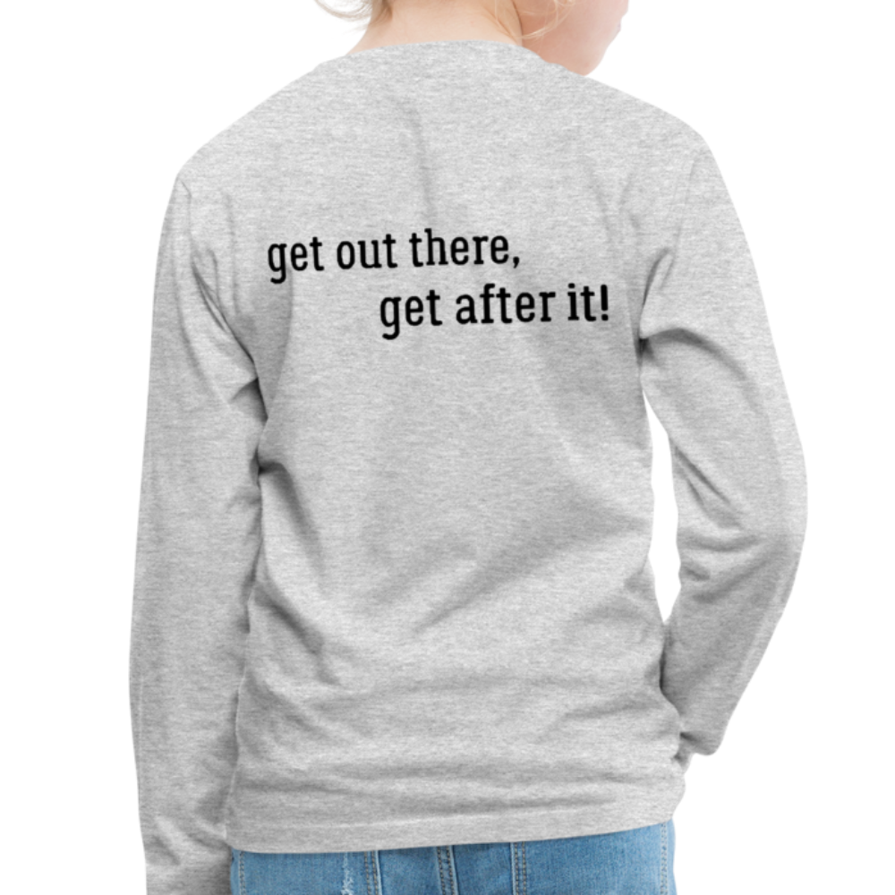 the imperfekt hunter kids' premium long sleeve t-shirt - heather gray