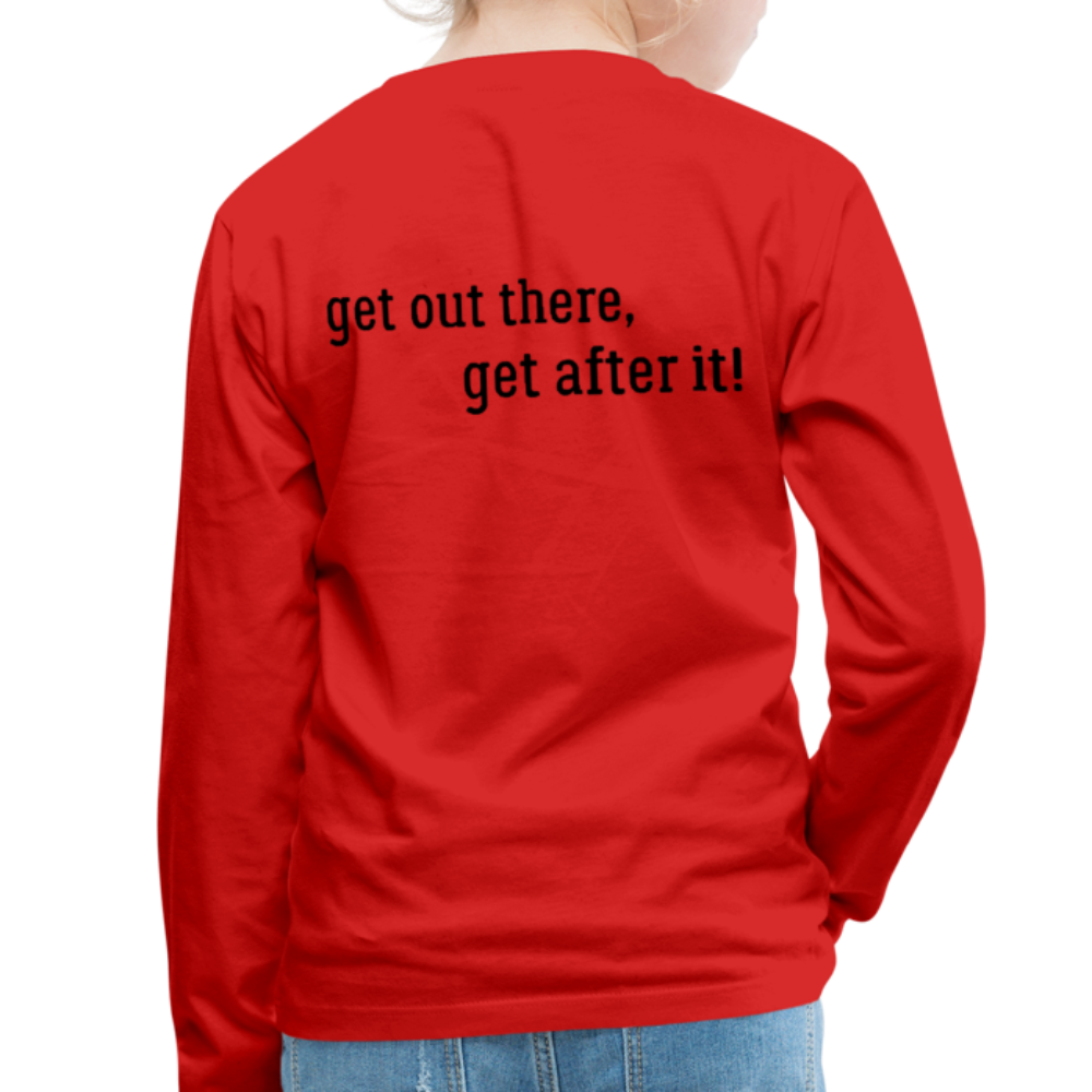 the imperfekt hunter kids' premium long sleeve t-shirt - red