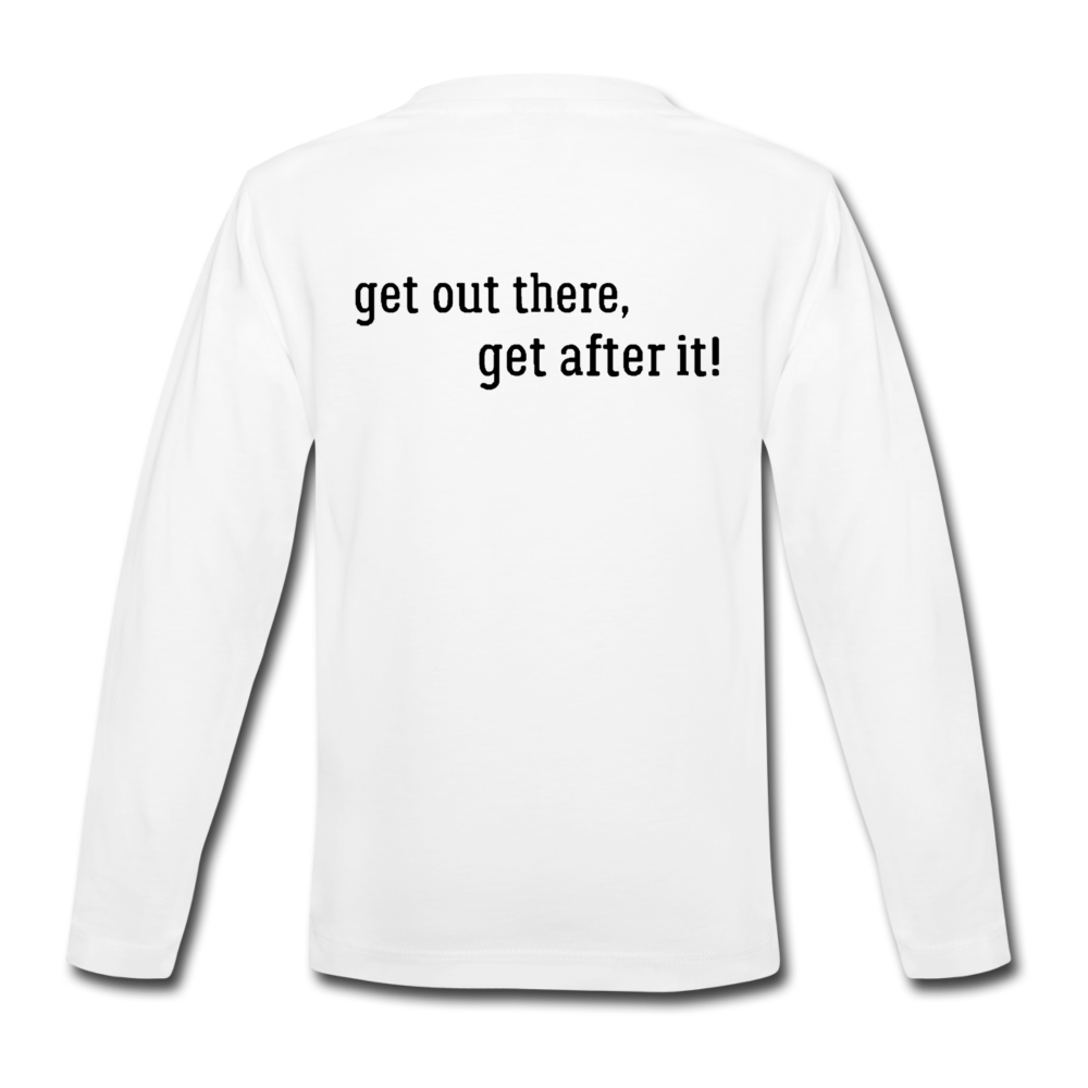 imperfekt fishing kids' premium long sleeve t-shirt - white