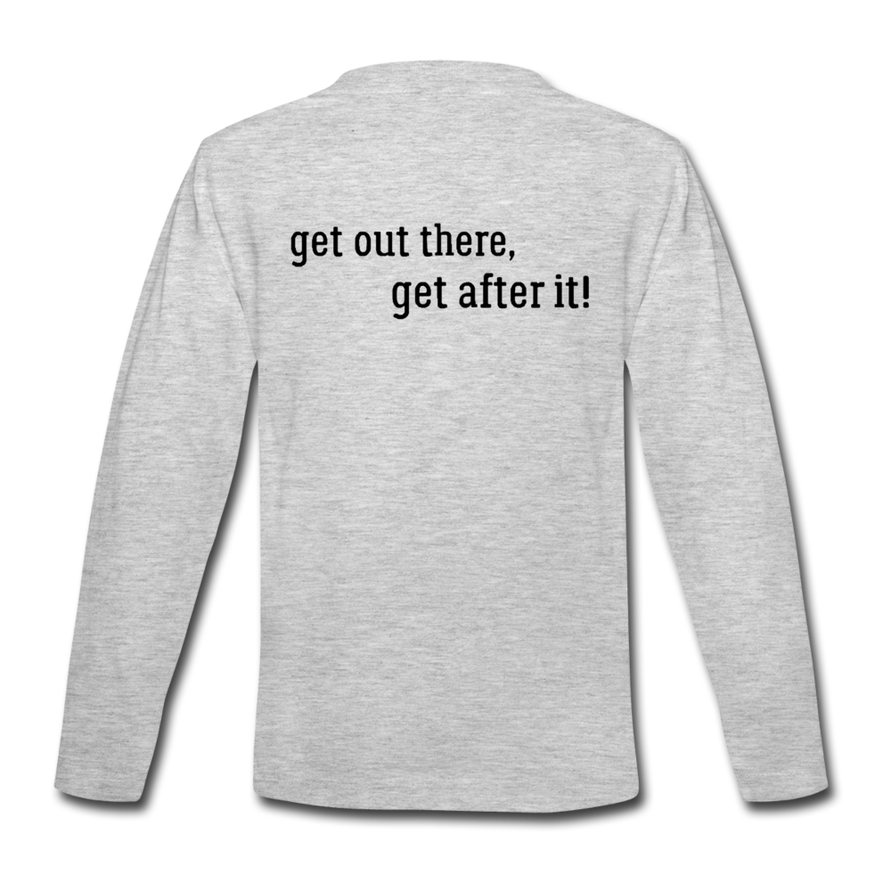imperfekt fishing kids' premium long sleeve t-shirt - heather gray