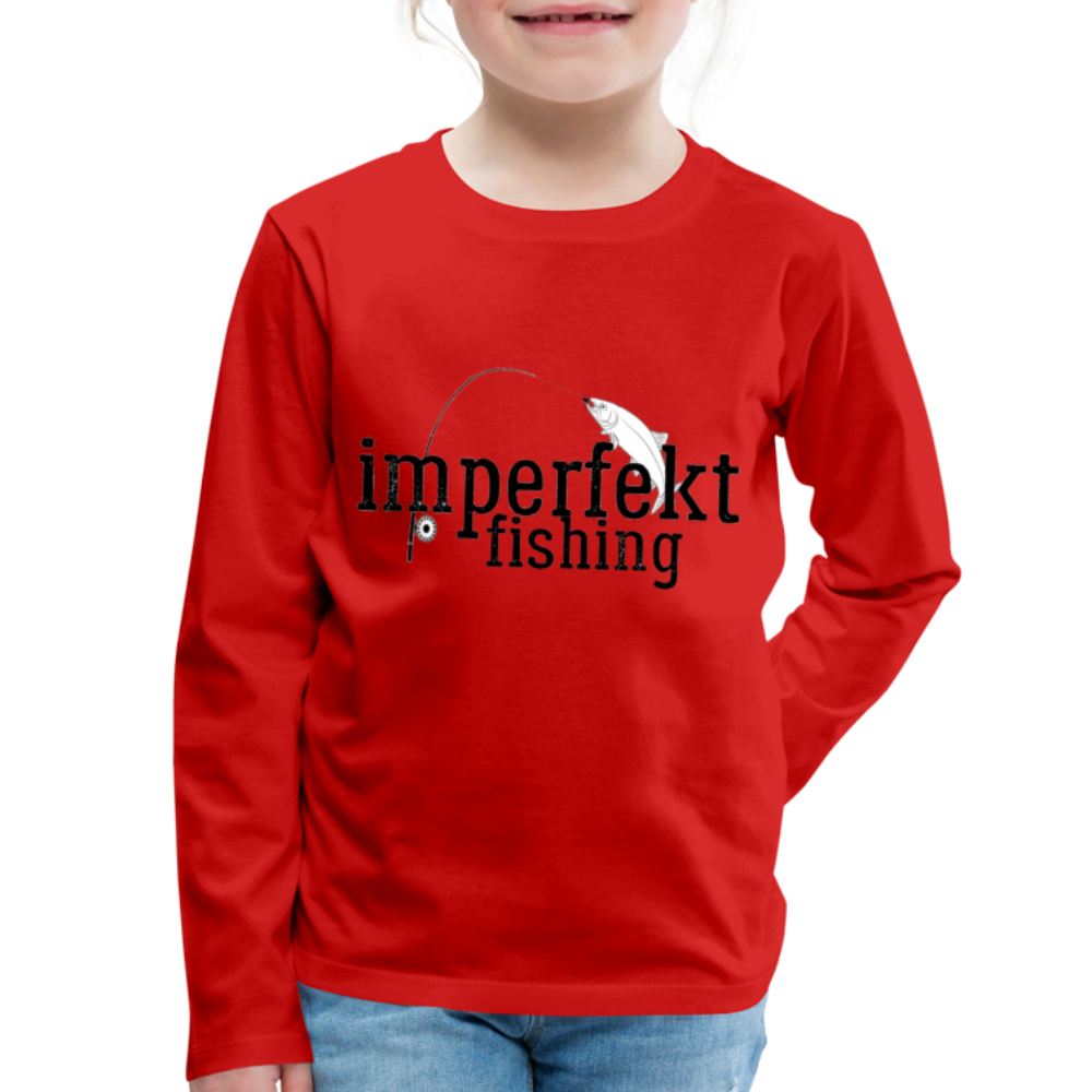 imperfekt fishing kids' premium long sleeve t-shirt - red