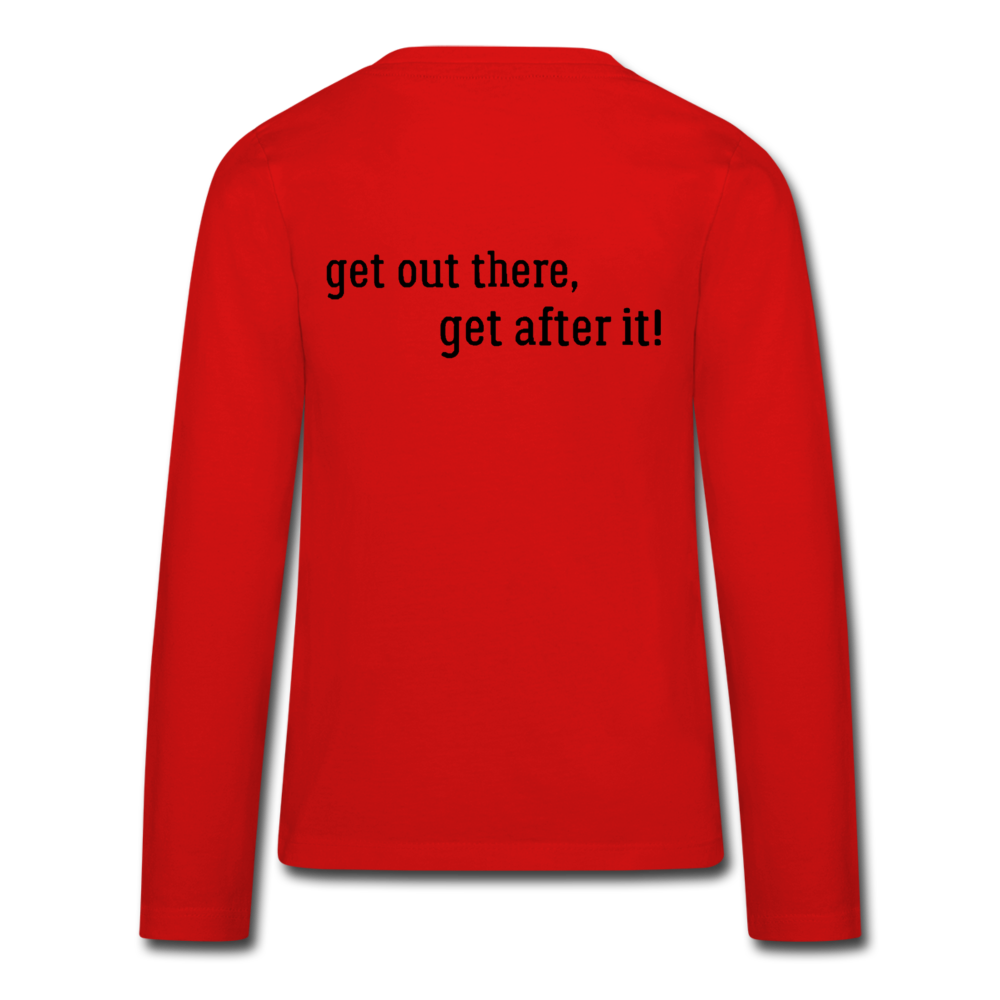 imperfekt fishing kids' premium long sleeve t-shirt - red
