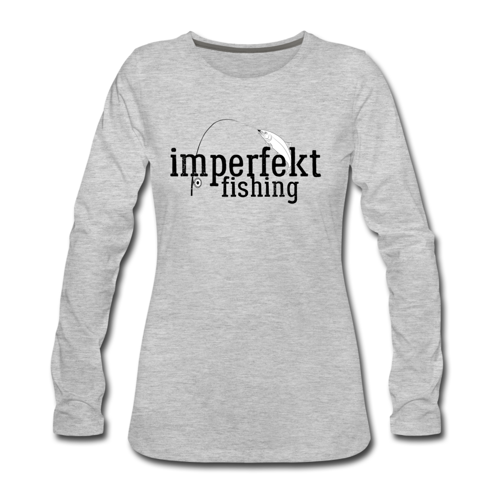 imperfekt fishing women's premium long sleeve t-shirt - heather gray