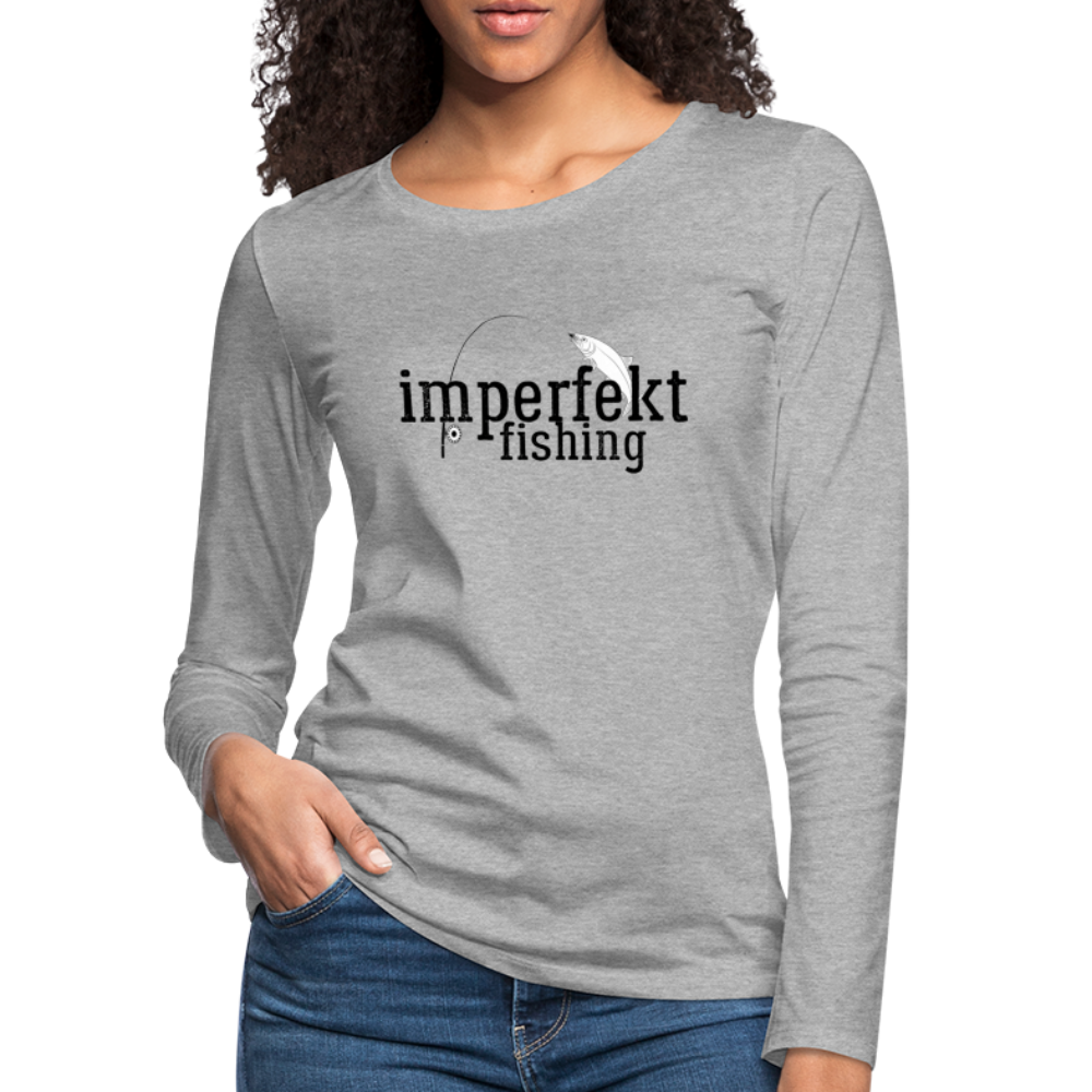 imperfekt fishing women's premium long sleeve t-shirt - heather gray