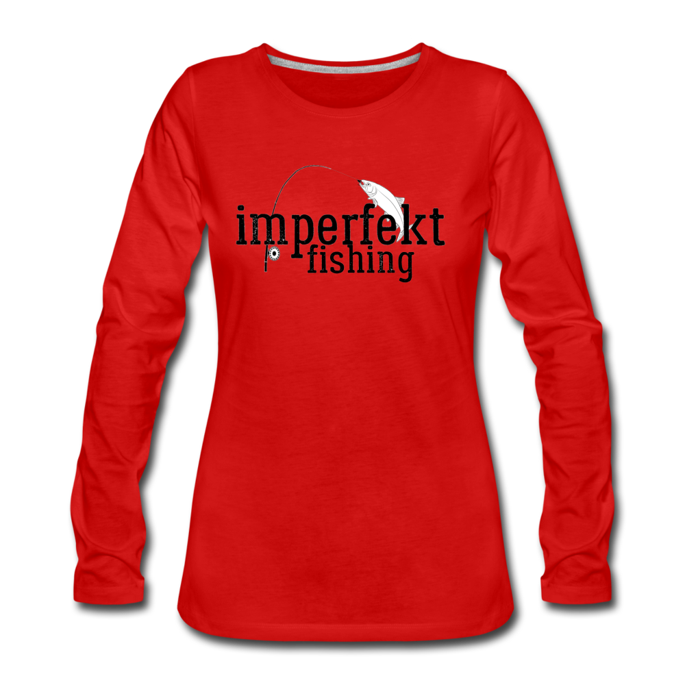 imperfekt fishing women's premium long sleeve t-shirt - red