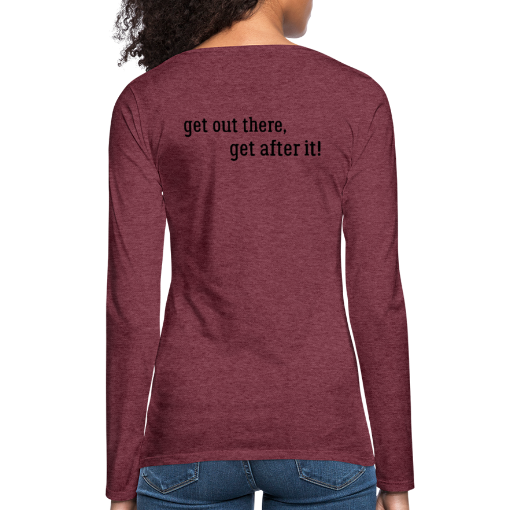 imperfekt fishing women's premium long sleeve t-shirt - heather burgundy
