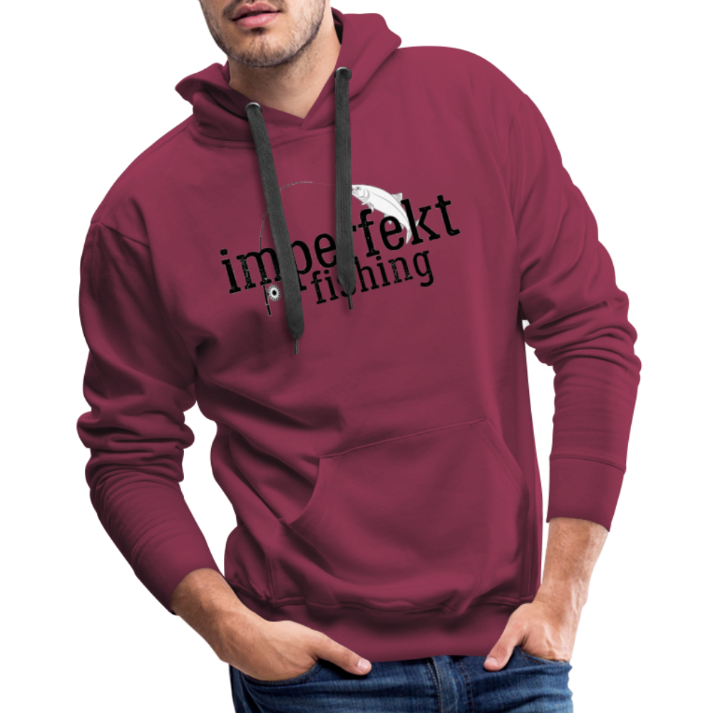 imperfekt fishing men’s premium hoodie - burgundy