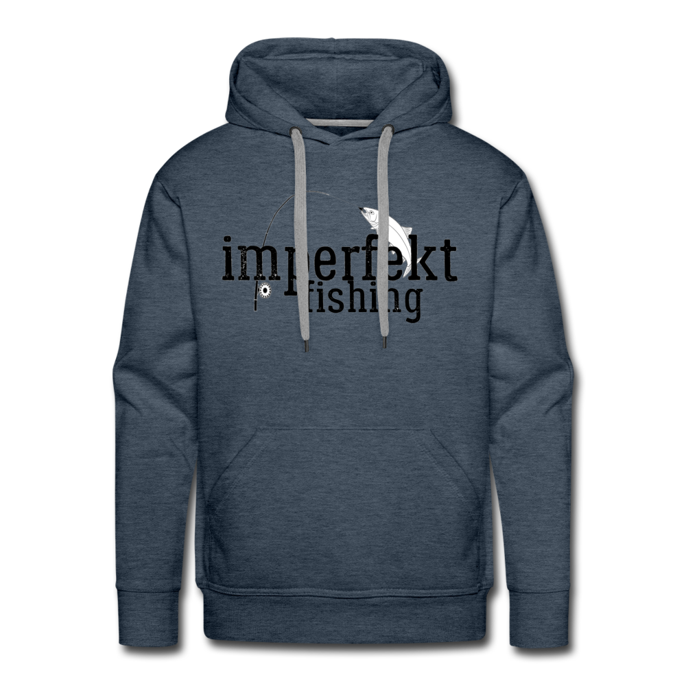 imperfekt fishing men’s premium hoodie - heather denim