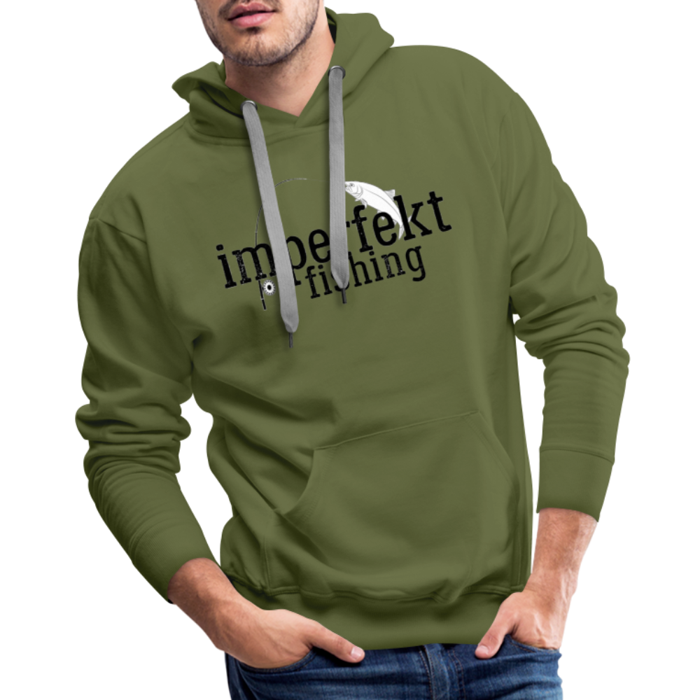 imperfekt fishing men’s premium hoodie - olive green