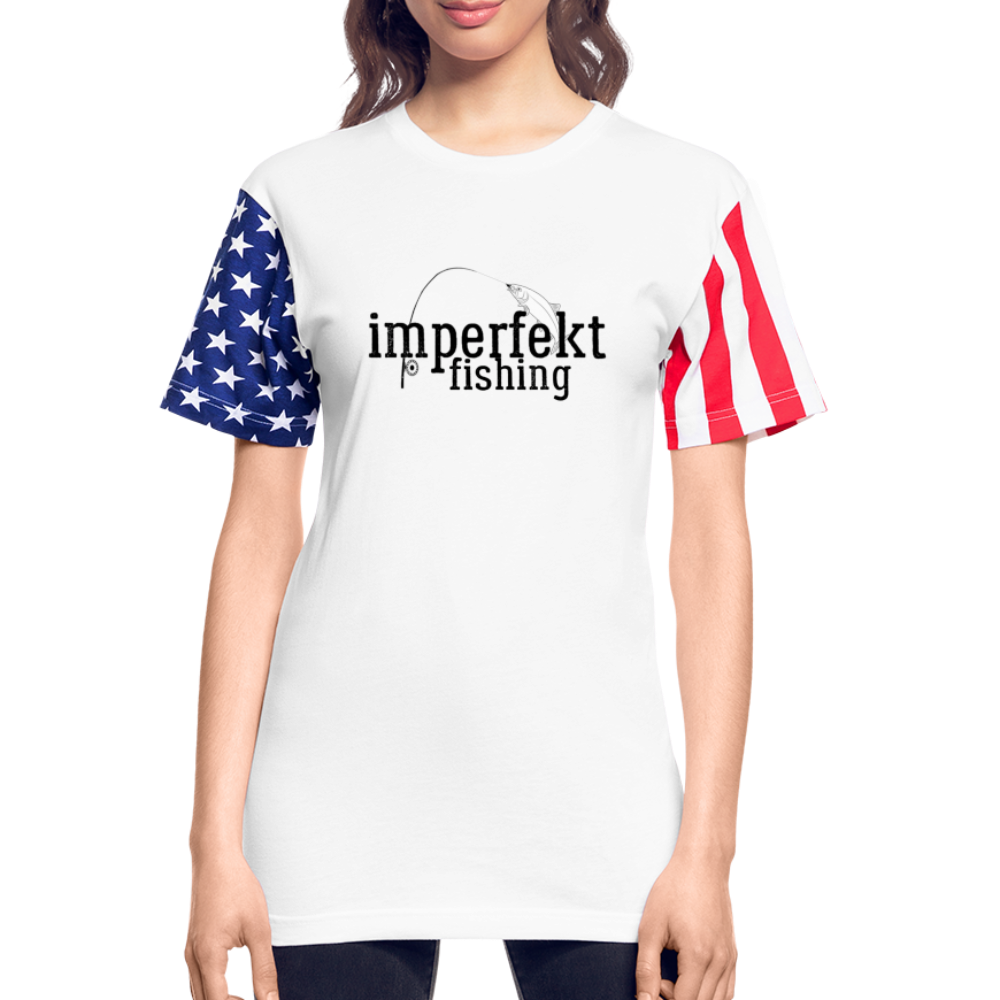 imperfekt fishing stars and stripes t-shirt - white