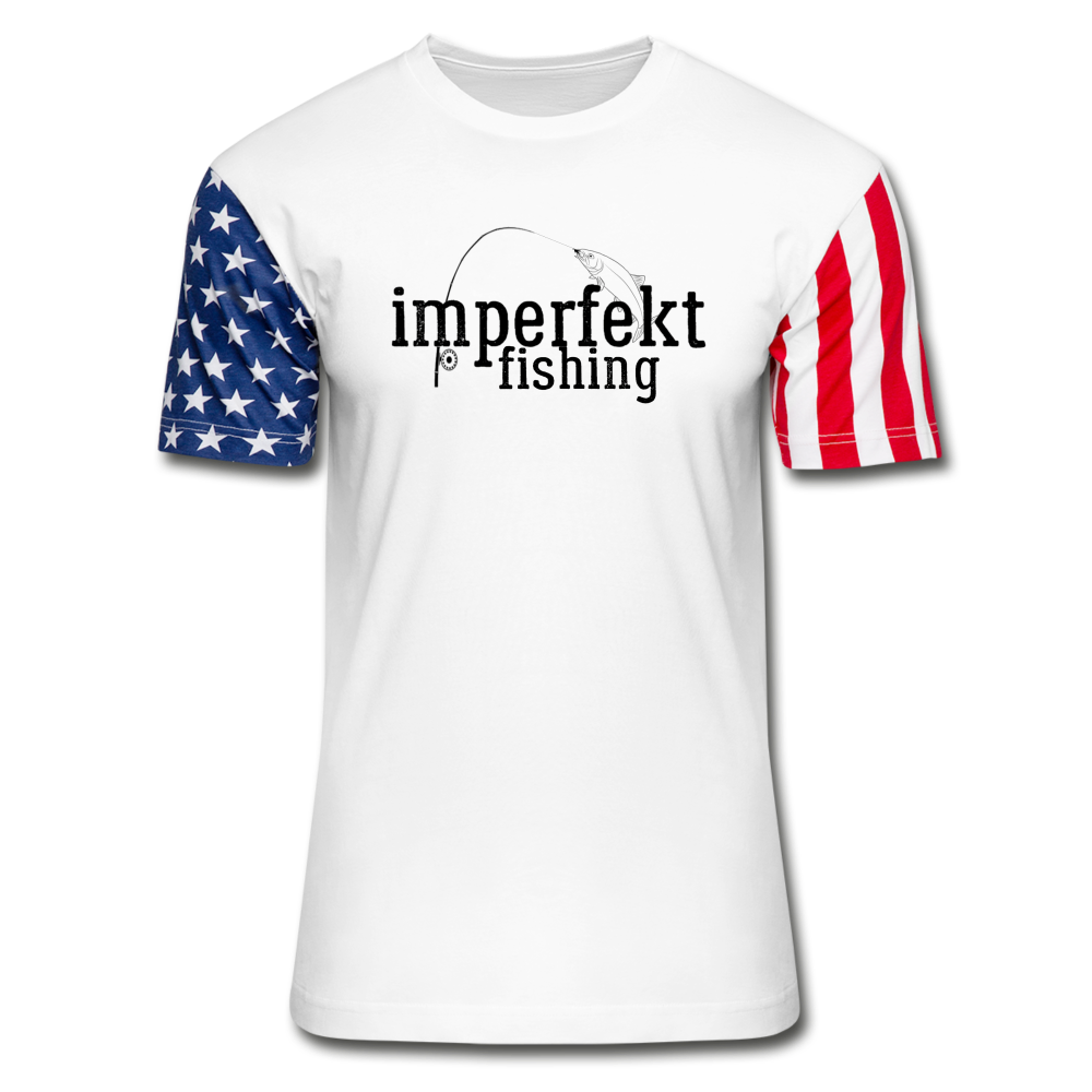 imperfekt fishing stars and stripes t-shirt - white
