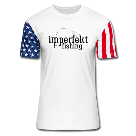 imperfekt fishing stars and stripes t-shirt - white