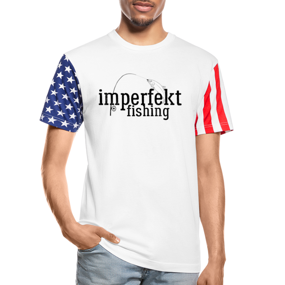 imperfekt fishing stars and stripes t-shirt - white