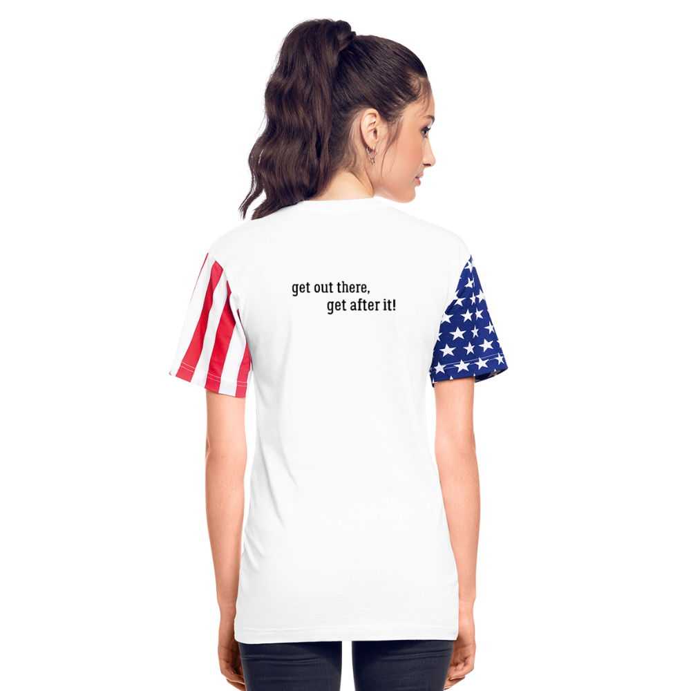 imperfekt fishing stars and stripes t-shirt - white