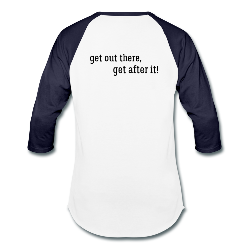 imperfekt fishing baseball t-shirt - white/navy