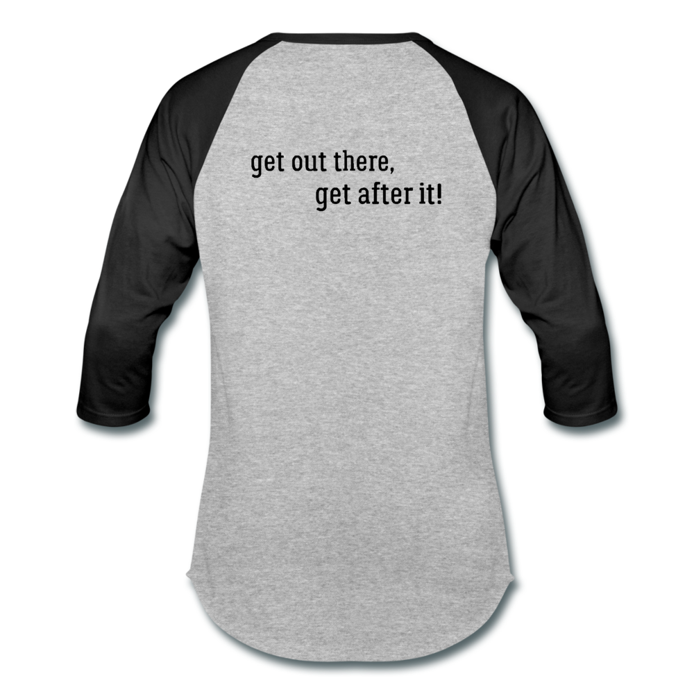 imperfekt fishing baseball t-shirt - heather gray/black